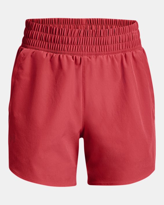Shorts tejidos de 13 cm UA Flex para mujer, Red, pdpMainDesktop image number 6